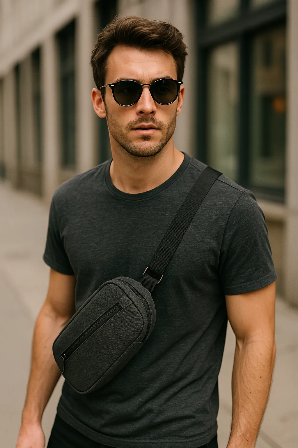 Ein Mann mit Sonnenbrille
